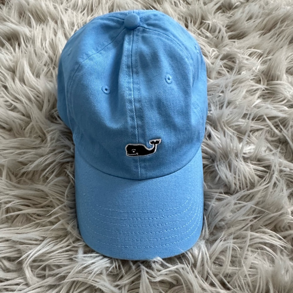 Bright blue vineyard vines cap
